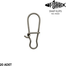 Snap Klips - Fishack - Paslanmaz Çelik - 20 Adet - No: #000