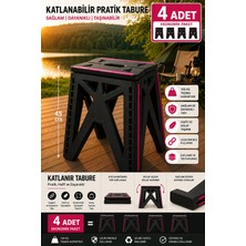 Comprox 4 Adet Büyük Boy Katlanabilir Kamp Taburesi | Taşınabilir Piknik, Kamp, Balıkçılık ve Bahçe Taburesi – Dayanıklı, Hafif ve Portatif