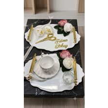 Cyz Home Oval Söz Nişan Tepsisi Kız Isteme Tepsisi Damat Kahve Tepsisi