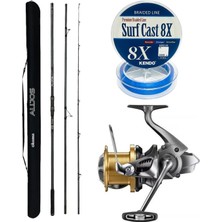 Asitan Outdoor Profesyonel Olta Seti Okuma Alijos Surf 435 cm 100+250 gr 3 Parça&shimano Makina Aerlex Xsc