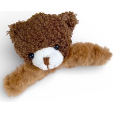 Sheker Home Teddy Peluş Mandal Toka - Koyu Kahverengi