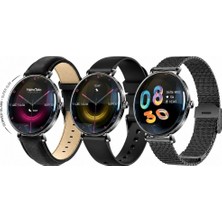 Haino Teko 18 Amoled Ekran Super Slim Tasarım WaterProof 3 Kordonlu Akıllı Saat Siyah Teko18S