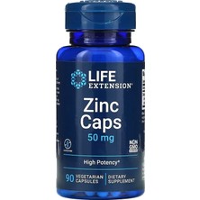 Life Extension Zinc Caps High Potency, 50 Mg, 90 Vegetarian Capsules