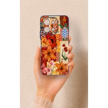 Vip Case Vivo Y28 Uyumlu Turuncu Zambak Desenli Silikon Kılıf