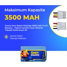 Sunny Hero Robot Süpürge 3500 mAh 14.4 V  Batarya – Orjinal Uyumlu Uzun Ömürlü, Yüksek Performans Pil