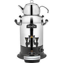 Asitan R27 Maksi Çift Demlikli Çay Semaveri, 16LT, Paslanmaz Çelik