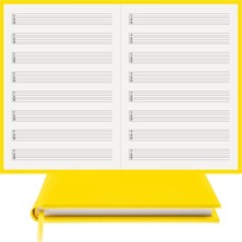 Asitan Gitar Nota Defteri - (Tab Anahtarlı Sol Kesik Çizgili)% 100 El Yapımı, El Dikişi, (Iplik Diki�