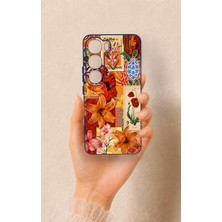 Vip Case Vivo V40 Lite 5g Uyumlu Turuncu Zambak Desenli Silikon Kılıf