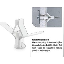 Asitan Kanatlı Alçıpan Dübeli 3 mm 500 Adet