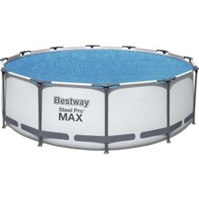 Asitan Bestway Flowclear Güneş Örtüsü, 356 Cm, Yüzey Havuzları Için, Mavi