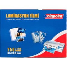 Asitan Laminasyon Filmi 65X95MM 125 Mikron 100'LÜ Kutu
