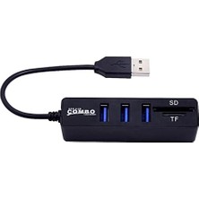 Asitan 4690 USB Hub 3 Port Microsd Tf Sd Kart Okuyucu Çoklayıcı