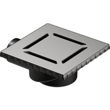 Asitan Duş Kanalı Yandan Çıkışlı 15X15 cm Dk 100 Kapak Mat Krom