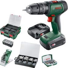 Asitan Bosch Universalımpact 18V Akülü Darbeli Matkap, 2x 1,5AH + 210 Ac Set + AL18V-20 In Systembox S