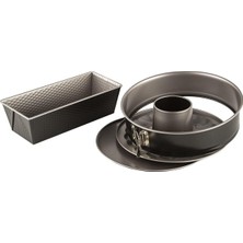 Asitan Easybake Savarin 3 Parça Kek Kalıbı Seti - Gri