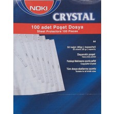 Asitan Noki 4830CR Cristal Poşet Dosya, 100 Adet