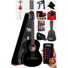 Asitan MGX-200BK Kaliteli Klasik Gitar 4/4 Yetişkin Boy Full Set