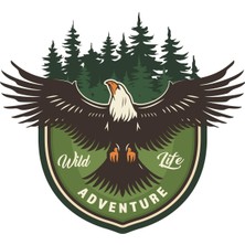 Asitan Quart Aksesuar Adventure Camping Off Road Sticker Kartal Eagle Sticker 14 x 13 cm