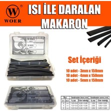 Asitan Woer Isı Ile Daralan Makaron Seti 30 Parça 15 cm - 3-4-5 mm