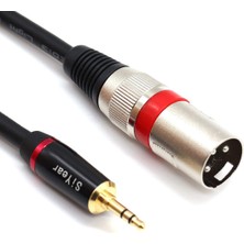 Asitan Siyear 3.5mm Mini Jack Stereo Xlr Erkek Mikrofon Kablosu, Dengesiz 1/8 "xlr 3 Pin Ara Bağlantı Kab