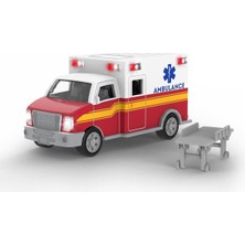 Asitan Driven By Battat Işıklar ve Sesler ile 7 Inç Ambulans Oyuncak, Erkekler ve Kızlar Için Kurtarm