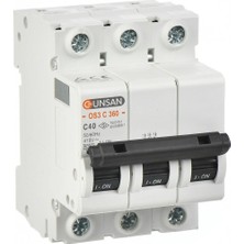Asitan Günsan Elektrik Otomatik Sigorta 3 Kutup 6ka C Tipi 40A