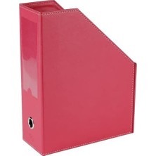 Asitan 2k Magazinlik Suni Deri Masa Üstü Düzenleyici 23 * 30 * 9 Cm. Fuşya