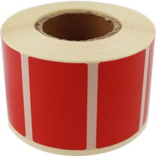 Asitan Hazır Etiketler , Hazır Al Hızlı Al Kuşe Kırmızı Renk Baskılı Etiket 50MM x 30MM Ölçüle