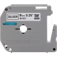 Asitan Brother M-921 Gümüş Üzerine Siyah Baskı 3/8-Inç M Bant