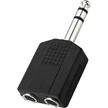 Asitan 6.3 mm Jack Çoğaltıcı 6.3 mm Erkek 2x 6.3 mm Dişi Jack Gitar Jack Çoğaltıcı