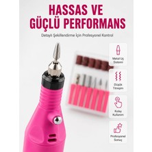 Hsc Bilişim Elektrikli Manikür Pedikür Törpü Seti 6 Başlıklı Yeni Nesil