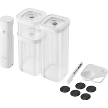 Asitan Save Cube Vakumlu Başlangıç Seti Boyut S 6 Parçalı Vakumlu Saklama Seti 3 x Cube Kutuları S Va