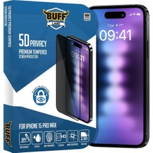 Asitan iPhone 15 Pro Max ile Uyumlu 5d Privacy Hayalet Ekran Koruyucu