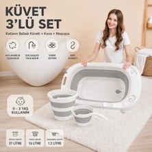 Kaya Group Bee Home Bebek Küvet Seti Katlanır Kova Maşrapa