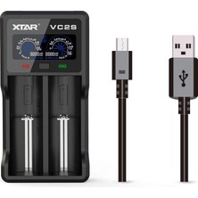 Asitan 18650 Akü Şarj Cihazı Uk VC2S 18650 Pil Şarj Cihazı Vc2 2019 Yükseltme LCD Ekran Powerbank Fon
