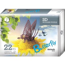 Asitan 3D Ahşap Butterfly Puzzle 22 Parça