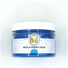 Asitan Hobiflex Epoksi Reçine Metalik Sedefli Pigment Toz Boya Açık Mavi Renk 50 gr