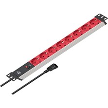 Asitan Alu-Line 19 Inç Priz/priz, 8 Bölmeli, Kontrol Dolapları Için (Çoklu Priz 19 Inç, 10A Emniyet O