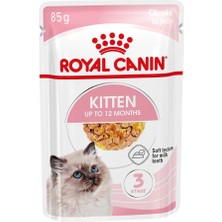 Asitan Royal Canin Kitten Jelly Pouch Yaş Mama, Yavru Kedi, 85 G x 12 Adet