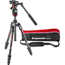 Asitan Manfrotto Mvkbfrtc-Lıveus Befree Live Karbon Fiber Video Tripod Seti, Sıvı Başlı, M-Lock Büküm
