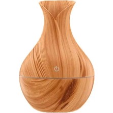 Asitan 300 ml Hava Nemlendirici Buhar Makinesi ve Aroma Difüzörü Ahşap Görünümlü Beyaz