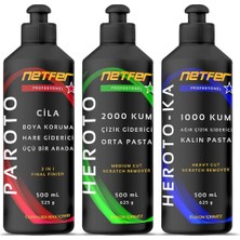 Asitan Netfer 3'lü Orta Kalın Pasta Cila Set - 3X500 ml