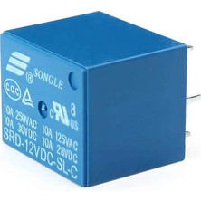 Asitan Songle 250V 10A SRD-12VDC-SL-C 12V Dc Röle 5 Pin Pcb Montaj Tip 220V No Nc Güç Rölesi Spdt Lamba
