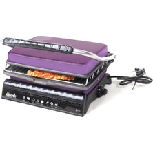 Asitan Regron Dökümix Ultra Plus Organik Demir Döküm Izgara&amp; Tost Makinası Lila Izgara Aparatlı,