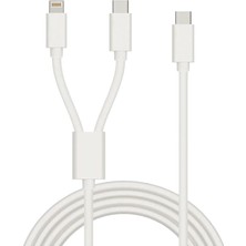 Asitan 2in1 5A 120W Type-C To Type-C ve Lightning Hızlı Data ve Şarj Kablosu 120CM