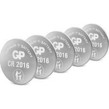 Asitan Batteries CR2016 2016 Boy Lityum Düğme Pil, 3 Volt, 5'li Kart