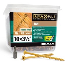 Asitan Wood Screws, Self-Drilling, Tan Ceramic, 3.5-In. x #10, 5-Lbs. -48422