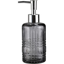 Asitan Cam Sıvı Sabunluk,yıldız Desenli Gri 300ML 6,8X17,6CM