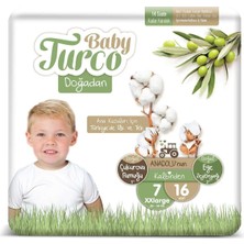 Asitan Baby Turco Doğadan 7 Beden Xxlarge Bebek Bezi (1 x 16 Adet)