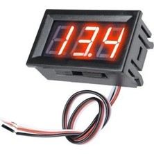 Asitan 0.56 Inç 0-30V 3 Kablolu Dc Kırmızı Voltmetre